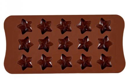 Форма силиконовая для шоколада "Звезды морские" 15 ячеек
